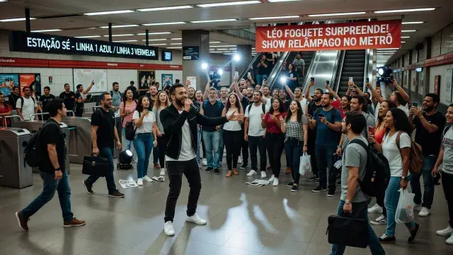 Léo Foguete Surpreende Passageiros com Show Relâmpago no Metrô de São Paulo
